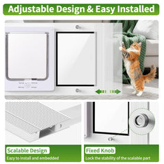 Porte-chat Zerzuo: cadre aluminium durable.