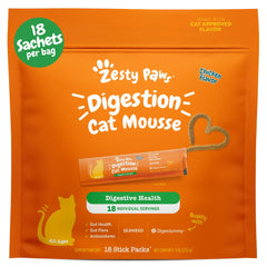 Zesty Paws Cat Mousse Squeezies: mousse digeste et pratique pour chat.