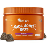 Zesty Paws friandises articulation hanche bacon, soutien mobilité quotidienne.