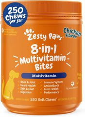 Zesty Paws multivitamines pour chien — bouteille: soutient énergie et bien etre quotidien