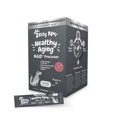 Zesty Paws NAD+ précurseur, sachet poudre pour chien, soutien potentiel énergie