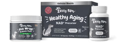 Capsules Zesty Paws NAD+ Précurseur pour chiens, administration facile et énergie soutenue.