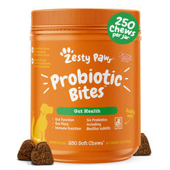 Zesty Paws Probiotiques chien bouteille – soutien potentiel à la digestion