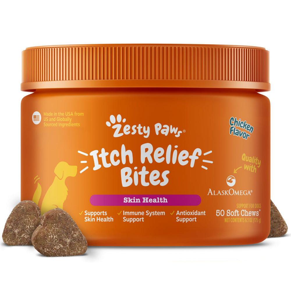 Zesty Paws soulagement démangeaisons chien – flacon pratique pour la routine