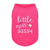 Chemise Ziagaop pour chien rose sans manches avec graphisme espiègle, idéal pour les sorties.