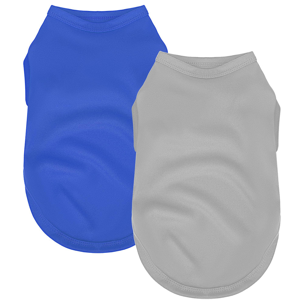 T-shirt chien ZIAGAOP bleu gris extralarge, confortable pour les promenades quotidiennes.