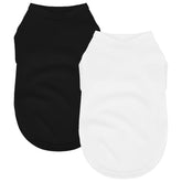 T-shirt chien ZIAGAOP noir, couleur unie, confort durable pour sorties quotidiennes.