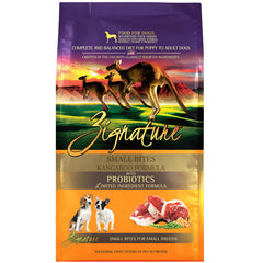 Zignature Kangourou Petites Croquettes: adaptées aux petites mâchoires et riches en Omega-3.