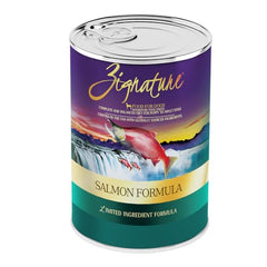 Zignature Saumon boîte ouverte révélant texture humide appétissante.