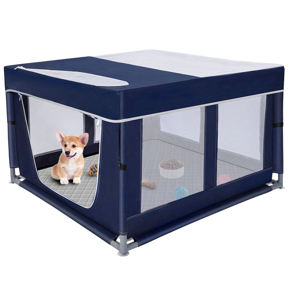 Zikopomi parc chien 42x42 avec tapis absorbant protège le sol