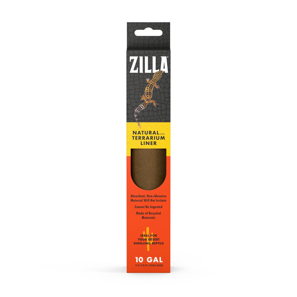 Zilla revêtement terrarium brun absorbant, facile à nettoyer et confortable.