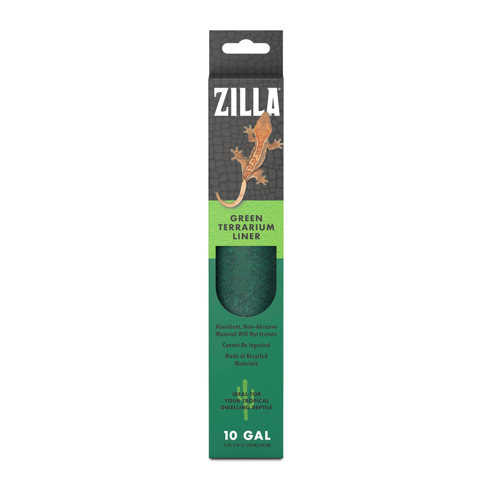 Zilla Terrarium Liner vert 10G — surface absorbante et sûre.