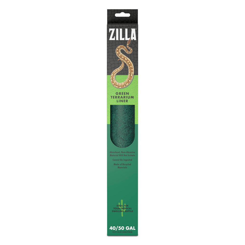 Liner Zilla terrarium vert 40BR50G, surface absorbante et confortable pour reptile.