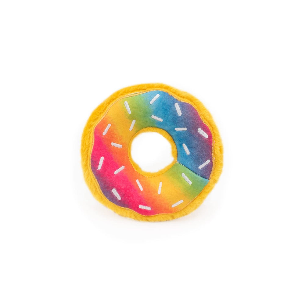 ZippyPaws Donutz avec glace colore et sprinkles, stimule le jeu propre.