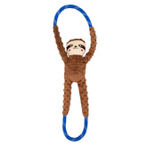 ZippyPaws RopeTugz paresseux peluche et corde, idéal pour jeux de tir interactifs
