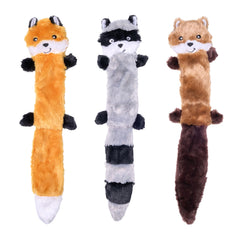 ZippyPaws Skinny Peltz sans rembourrage renard, peluche douce pour jeux sans désordre