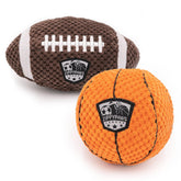 Patch ligue sur le ZippyPaws SportsBallz, parfait pour encourager le jeu.