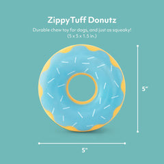 ZippyPaws ZippyTuff donut design glace bleu: jeu coloré et ludique.