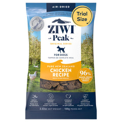 ZIWI Peak poulet séché à l’air, protéines élevées pour chiens actifs.