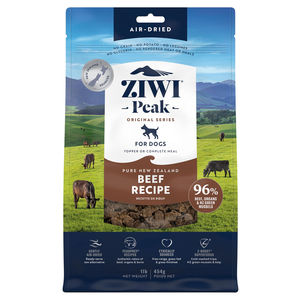 ZIWI Peak Boeuf dans bol, repas principal riche en protéines.