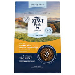 Emballage Ziwi Peak Steam & Dried prêt à servir avec nutrition préservée.