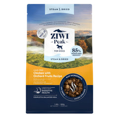 ZIWI Peak emballage poulet sans cage et fruits, nutrition pratique et complète