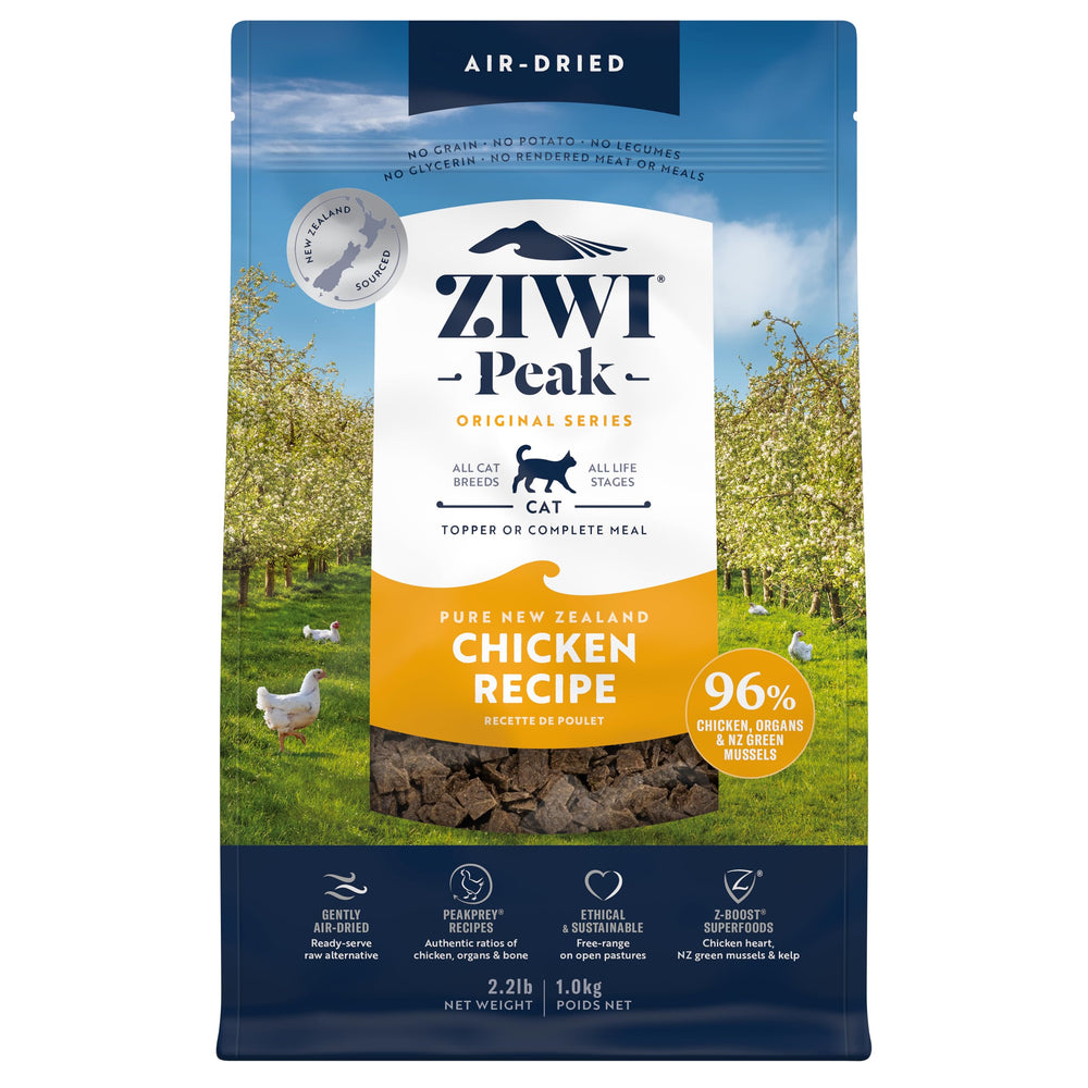 Emballage Ziwi Peak pour chat, présentation naturelle et premium.