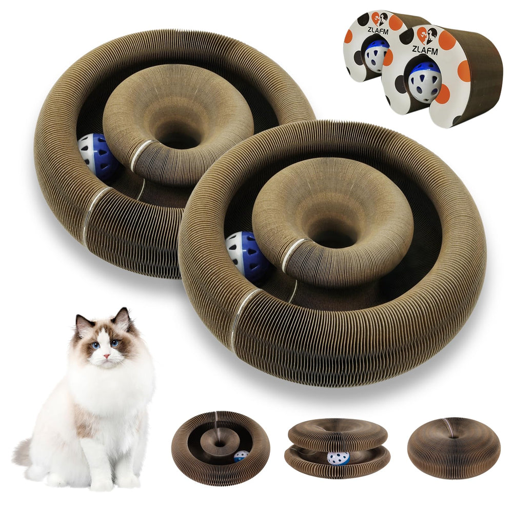 Jouet grattoir Organ Magique ZLAFM, accordéon pliable pour divertir votre chat.