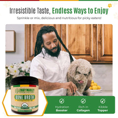 Bouillon en poudre ZMA Pets Ziggy Marley, potentiel soutien digestion et absorption des nutriments