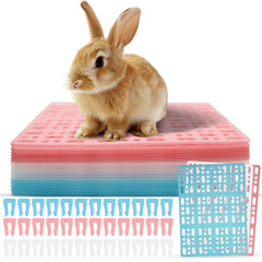 Tapis cage lapin bleu Zmpkhba: protège le sol et offre un repos confortable.
