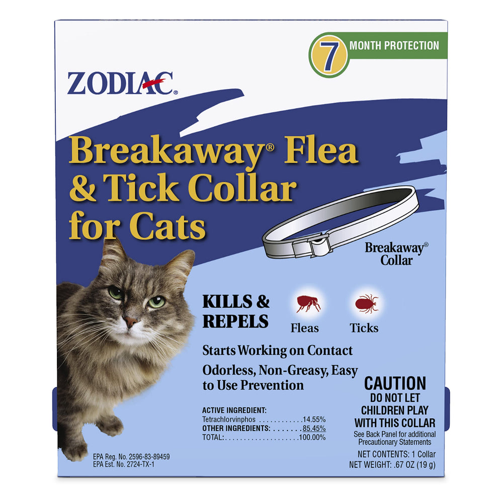 Collier Zodiac pour chat protégeant des puces et tiques au contact