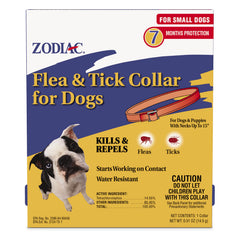 Collier Zodiac pour chien petit, démarrage rapide contre puces et tiques.
