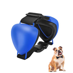 ZOHAN protège-oreilles bleu sur chien, réduction du bruit des sorties.