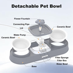 ZOMISIA bec-floral-eau-chat: attire l'hydratation des animaux.