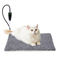 Tapis chauffant ZOMISIA pour chat, thermostat-centre, chaleur homogène et confortable.