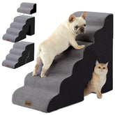 ZOMISIA rampe pour chien-haut-lit 6 étapes, accès sécurisé et confortable.