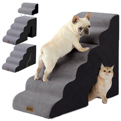 ZOMISIA rampe pour chien-haut-lit 6 étapes, accès sécurisé et confortable.