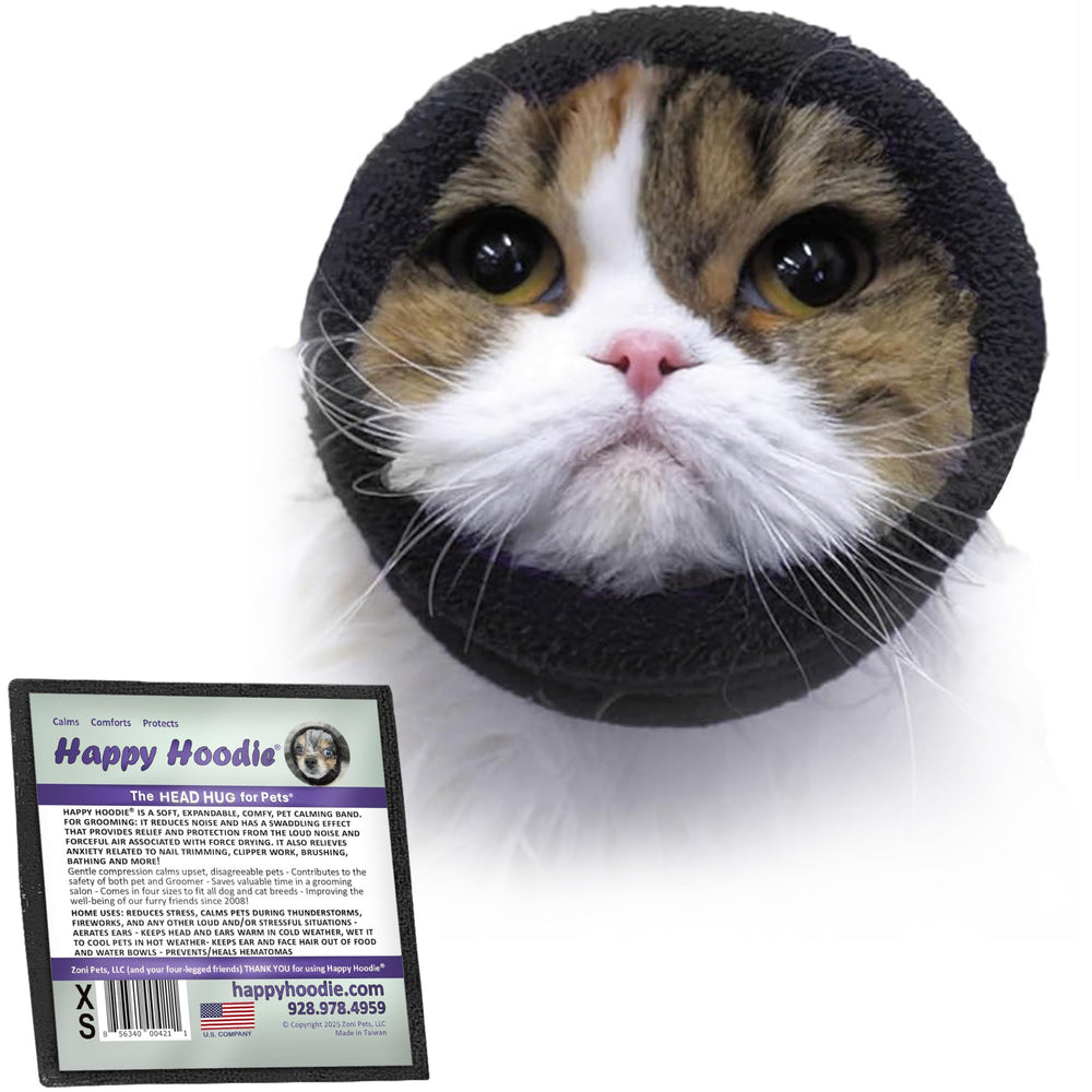 ZONI PETS Happy Hoodie porté par un chien, apaise lors du toilettage.