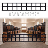 Zonon Barrière de stalle 10' x 20' noir – ensemble prêt à l’emploi pour écurie.