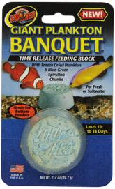 Zoo Med Banquet Plancton Bloc – nourrissage géant facile et durable pour poissons