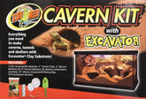 Zoo Med Cavern Kit Excavator montrant le substrat pour cavernes et tunnels.