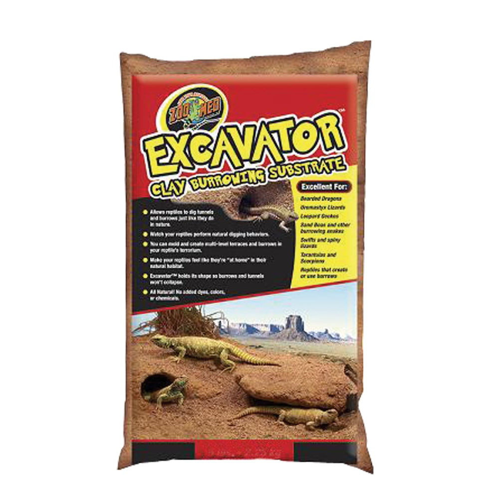 Zoo Med Excavator argile substrat terrarium favorisant fouilles et comportement naturel.