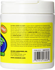 Zoo Med Calcium Avicole – Étiquette lisible facilitant l’ajout à l’alimentation.
