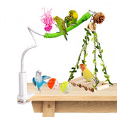 ZooVibe perchoir-bureau-balancoire: support stable pour petits oiseaux actifs.