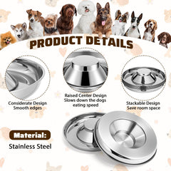 Bords lisses du bol Zopeal en inox protègent langue et bouche.
