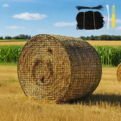 Réseau Zquilabon pour foin sur balle 5x5 facilitant l'alimentation lente.