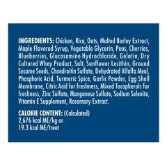 Zuke's Hip Action contient glucosamine et chondroïtine pour les articulations.