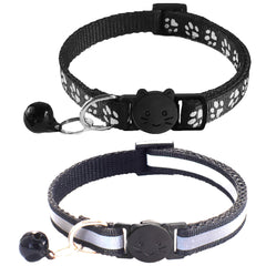 Collier zulinlong pour chat avec boucle sécurité rapide, noir élégant.