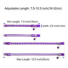 Collier zulinlong réglable confort violet, s’adapte à 7,5–12,5 pouces.