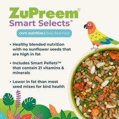 ZuPreem – nutrition essentielle pour petits oiseaux au quotidien.